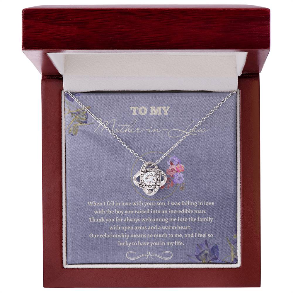 Mother In Law Necklace Gift, To My Mother-In-Law, Mother-In-Law Gift, Mother-In-Law Necklace Thoughtful Message Card Future