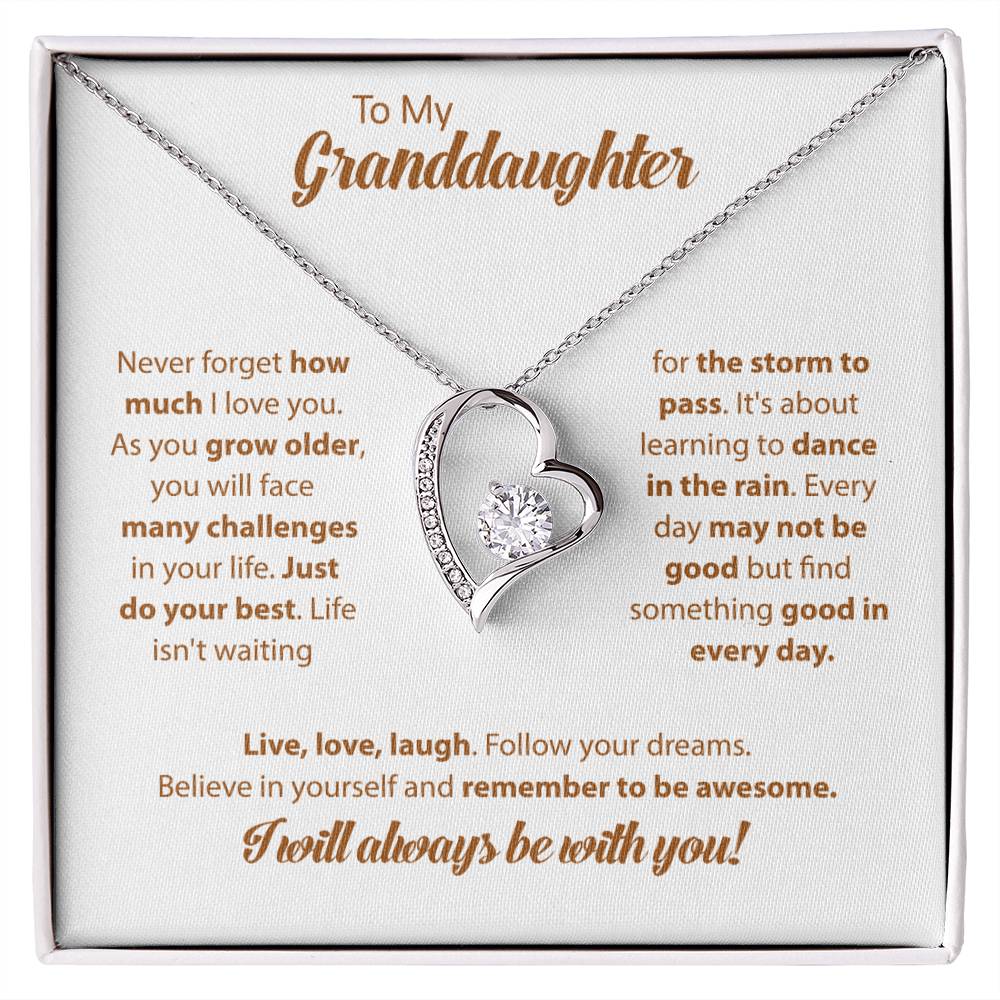 To My Granddaughter- Never forget how much I love you