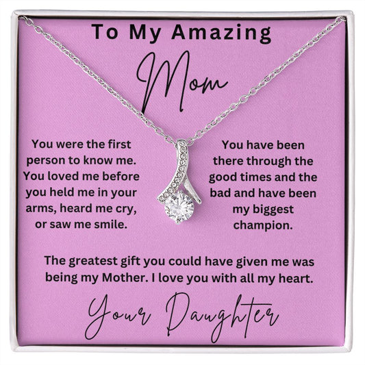 Gorgeous Necklace and Message Card for your Mom from Daughter Mother's Day, Gift for mom, Gift from daughter, Message card, Mom's